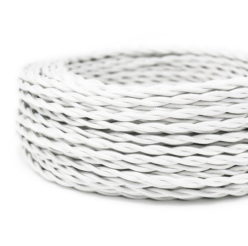 Treccia in Cotone 3x1 mm Bianco